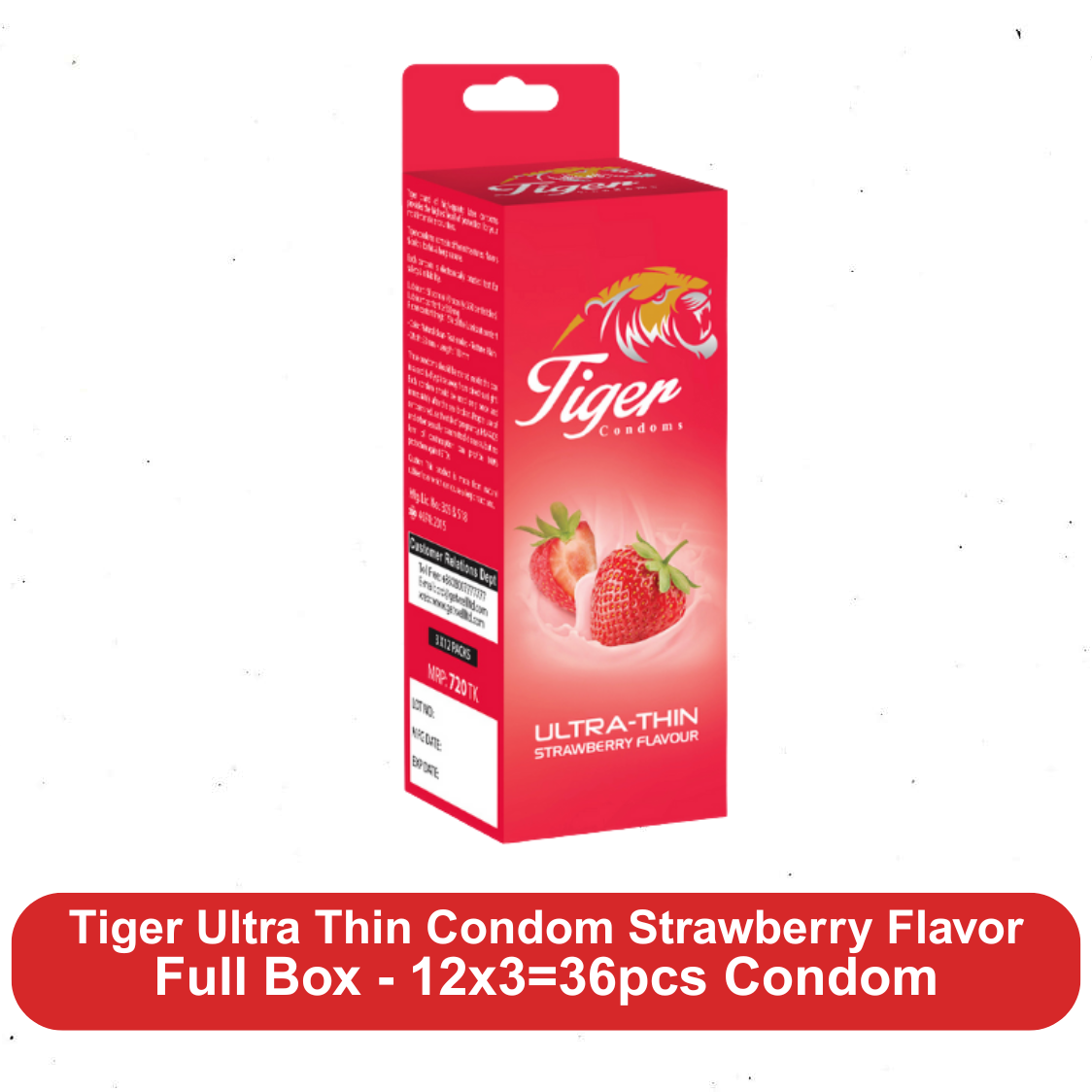 Tiger Strawberry  Flavored-Ultra Thin Condom